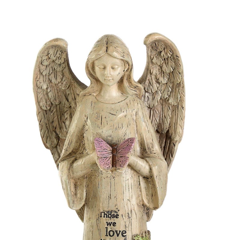 IVYHOME Ivy Home Standing Angel with Butterfly Garden Statuary - Image 4